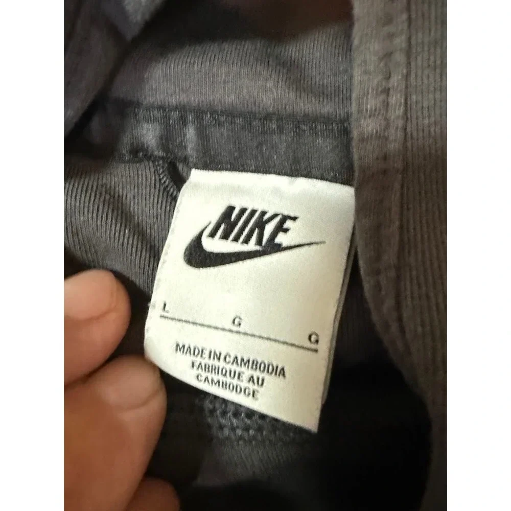 Nike Sportswear Tech Fleece Hoodie Charcoal Grey Embossed Logo Kids Large